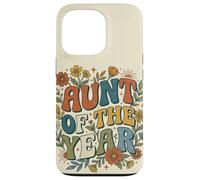 Carcasa para iPhone 13 Pro Aunt of The Year Retro Floral Auntie