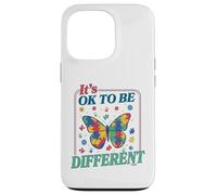 Carcasa para iPhone 13 Pro Autism It's Ok To Be Different Butterfly Puzzle Kid Teacher