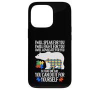 Carcasa para iPhone 13 Pro Autismo Mama Bear I Will Speak Fight Advocate For You