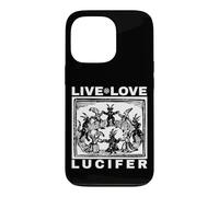 Carcasa para iPhone 13 Pro Ave a Satanás Live Love Lucifer con Dancing Demons Original