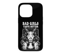 Carcasa para iPhone 13 Pro Bad Girls Taste Better Funny Adult Humor Tattoos