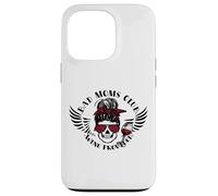 Carcasa para iPhone 13 Pro Bad Moms Club Wine Proporcionado moño desordenado cráneo Divertido mamá