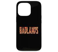 Carcasa para iPhone 13 Pro Badlands Coloridas Formaciones Rocas Clásicas Letras en Negrita