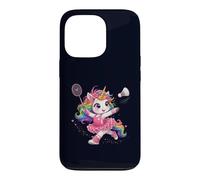 Carcasa para iPhone 13 Pro Bádminton Unicornio Arco Iris Kawaii Girls Shuttle