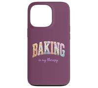 Carcasa para iPhone 13 Pro Baking is My Therapy, Divertido diseño Floral con Palabras para Amantes de la repostería