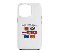 Carcasa para iPhone 13 Pro Bandera de los reinos anglosajones de Inglaterra con Letras Negras
