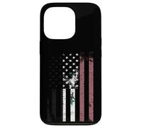 Carcasa para iPhone 13 Pro Bandera de Siria angustiada sobre Bandera Americana