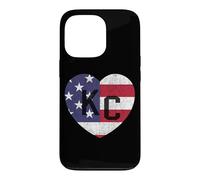 Carcasa para iPhone 13 Pro Bandera del país del Mundo de Estados Unidos KC Heart Kansas City Love Letters US