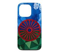 Carcasa para iPhone 13 Pro Bandera del Pueblo romaní, Bandera Gitana, geométrica, Patrimonio romaní