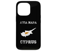 Carcasa para iPhone 13 Pro Bandera Envejecida de Chipre Ayia Napa Pride