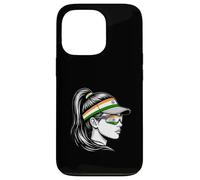 Carcasa para iPhone 13 Pro Bandera India Mujer Viaje Vacaciones Orgullo Visor