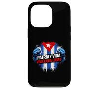 Carcasa para iPhone 13 Pro Bandera Patria Y Vida Cuba Libre