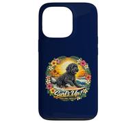 Carcasa para iPhone 13 Pro Barbet Perro de Agua Perro Surfing Playa Puesta de Sol Vacaciones