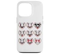 Carcasa para iPhone 13 Pro Baseball Heart Faces Cute Love Fan