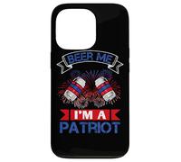 Carcasa para iPhone 13 Pro Beer Me I'm A Patriot American Flag Patriotic 4th of July