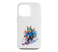 Carcasa para iPhone 13 Pro Berger Picard Perro Esquí Acuarela Splash Art