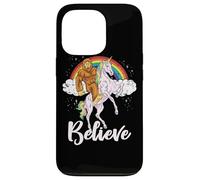 Carcasa para iPhone 13 Pro Bigfoot Montar Unicornio Believe Yeti Sasquatch Rainbow