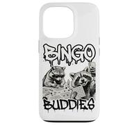 Carcasa para iPhone 13 Pro Bingo Buddies Raccoon Funny Matching Bingo Partner