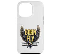 Carcasa para iPhone 13 Pro Biplano Retro de Aventura Nacido para Volar, atrevidos Amantes de la aviación