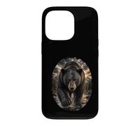 Carcasa para iPhone 13 Pro Black Bear Mountain Wilderness Wildlife, Amante de los Osos