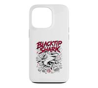 Carcasa para iPhone 13 Pro Blacktip Shark Hello Sharky Atacando Océano
