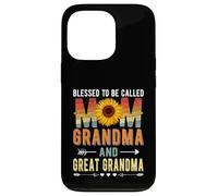 Carcasa para iPhone 13 Pro Blessed To Be Called Mom Grandma Great Grandma Mother's Day
