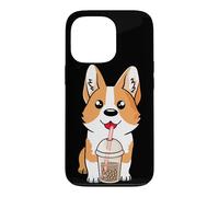 Carcasa para iPhone 13 Pro Boba Milk Tea Corgi Dog Puppy Lover Kawaii Anime japonés