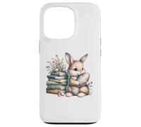 Carcasa para iPhone 13 Pro Bookish Easter Bunny Reading Book Every Bunny Loves to Read