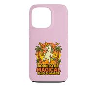 Carcasa para iPhone 13 Pro Born to Be Magical Summer Vibes Piña Unicornio
