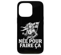 Carcasa para iPhone 13 Pro Born To Do This Juana de Arco Cita inspiradora en francés
