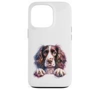 Carcasa para iPhone 13 Pro Brittany English Springer Spaniel Cocker Spaniels Cara de Perro