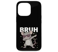 Carcasa para iPhone 13 Pro Bruh Dabbing Mouse Gafas de Sol Divertido Dabbing Mouse Dabbing Cute Kids
