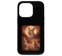 Carcasa para iPhone 13 Pro Bunny Howling At Moon Vintage Funny Mystic
