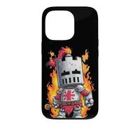 Carcasa para iPhone 13 Pro Caballero Guapo con Espada y Llamas para los Amantes del Reino