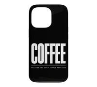 Carcasa para iPhone 13 Pro Café Porque no Puedes inhalar panqueques Broma Divertida
