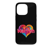 Carcasa para iPhone 13 Pro Camiseta Colorida con Nombre I Heart Love Warren
