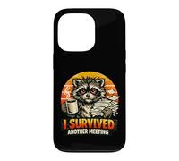 Carcasa para iPhone 13 Pro Camiseta Divertida con Texto en inglés I Survived Another Meeting