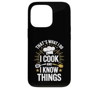 Carcasa para iPhone 13 Pro Camiseta Divertida con Texto en inglés That's What I Do I Cook and I Know Things