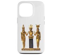 Carcasa para iPhone 13 Pro Camiseta egipcia Trinity Golden Horus Osiris e ISIS Statue