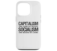 Carcasa para iPhone 13 Pro Capitalismo Vs Socialismo - Divertido Político Antisocialista