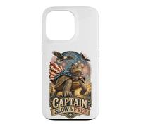 Carcasa para iPhone 13 Pro Capitán Slow and Free Patriotic Turtle American Freedom 1776