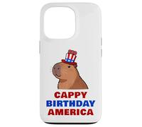 Carcasa para iPhone 13 Pro Cappy Birthday America 250 Years Cute Capybara American