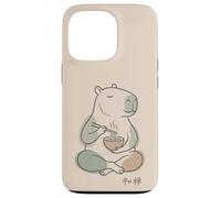 Carcasa para iPhone 13 Pro Capybara Peaceful Zen Ramen Noodle Minimalista Sabi WABI