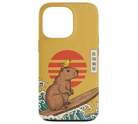 Carcasa para iPhone 13 Pro Capybara Surfing Japonés Gran Ola Kanagawa Ukiyo-e