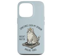 Carcasa para iPhone 13 Pro Cat On Record Player Imagina Que tu opinión no Importa