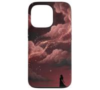 Carcasa para iPhone 13 Pro Celestial Stardust Oscuro Romanticismo Puesta De Sol Rojo Luna Etérea