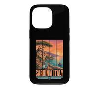 Carcasa para iPhone 13 Pro Cerdeña Recuerdo Turístico Vacaciones de Verano Italianas Mediados de Siglo
