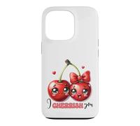 Carcasa para iPhone 13 Pro Cerezas Kawaii I Cherrish You Pareja Amor Fruta