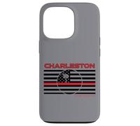 Carcasa para iPhone 13 Pro Charleston County South Carolina - Bandera de línea roja Delgada