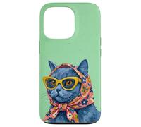 Carcasa para iPhone 13 Pro Chartreux Fashion Cats - Portada de Revista, diseño de Gatos